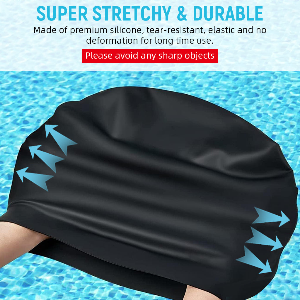 Proberos Long Hair Swim Cap - Swimming Caps for Women Men - Extra Large Swim Caps - Waterproof Silicone Swim Cap - Dreadlocks Braids Afro Hair Extensions Proberos Long Hair Swim Cap - Swimming Caps for Women Men - Extra Large Swim Caps - Waterproof Silicone Swim Cap - Dreadlocks Braids Afro Hair Extensions